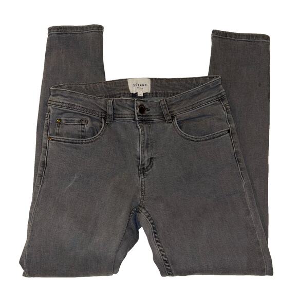 Sezane Grey Denim Jeans Women's Size 28 Boho Trendy Everyday basic - Picture 2 of 9